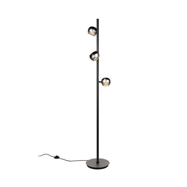 Lampada da terra LED nera e argentata (altezza totale 150 cm) Orbit – Trio Select-image-4