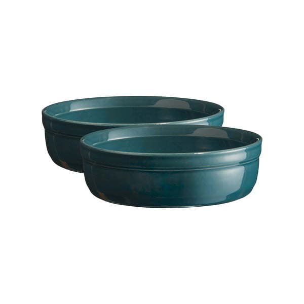 Set di 2 pirofile blu papavero per crème brûlée - Emile Henry