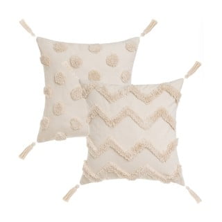 Cuscini decorativi in set da 2 45x45 cm Natural - Casa Selección