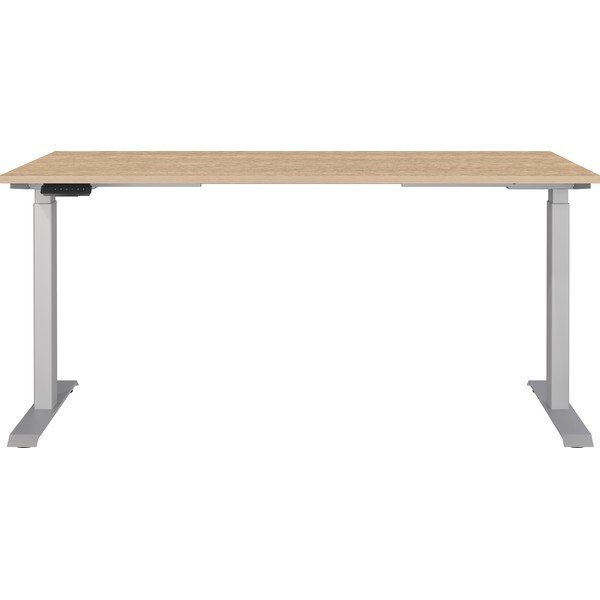 Scrivania regolabile con piano effetto rovere con altezza regolabile elettricamente 80x160 cm Jet – Germania-image-1