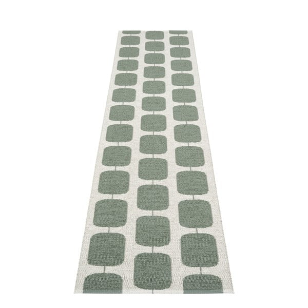 Passatoia da interno/esterno verde/color crema 70x300 cm Sten Army – Pappelina-image-2