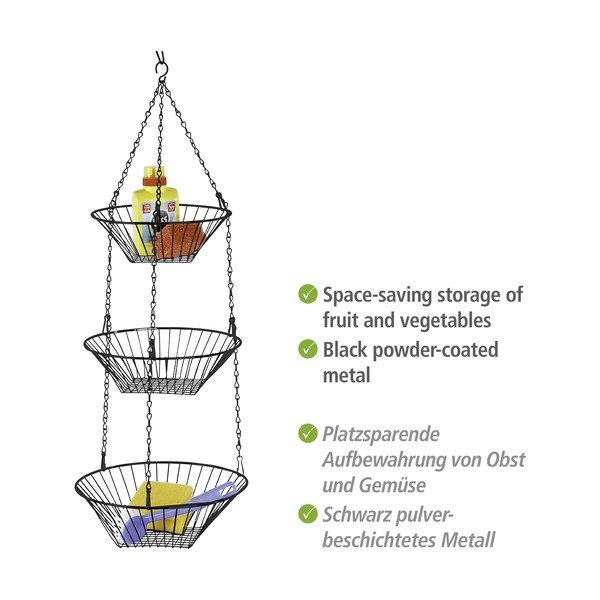 Cesto di frutta sospeso in metallo Trio - Wenko-image-4