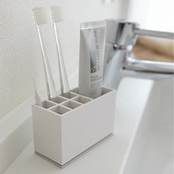 Portaspazzolino bianco Mist - YAMAZAKI-image-3