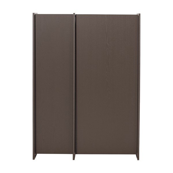 Armadietto marrone scuro con effetto frassino 102x140x44 cm Brock – WOOOD-image-2