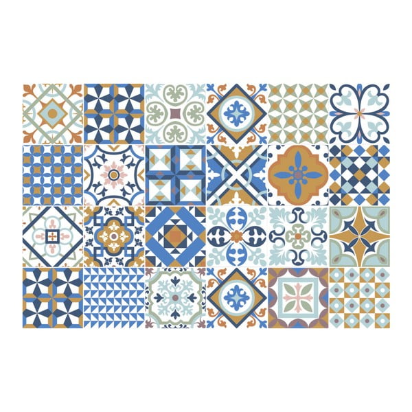 Set di 24 adesivi murali Azulejos Ornamenti a mosaico, 10 x 10 cm - Ambiance-image-2