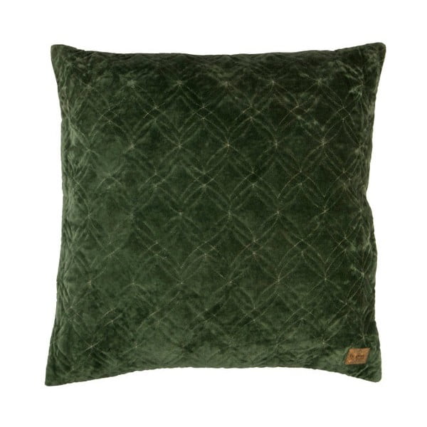 Cuscino Cherish in cotone verde velluto, 50 x 50 cm - BePureHome