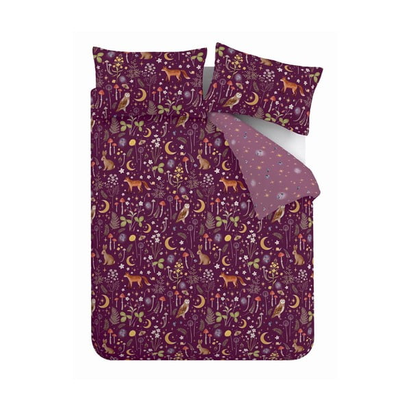 Biancheria da letto viola estesa per letto matrimoniale 230x220 cm Enchanted Twilight - Catherine Lansfield