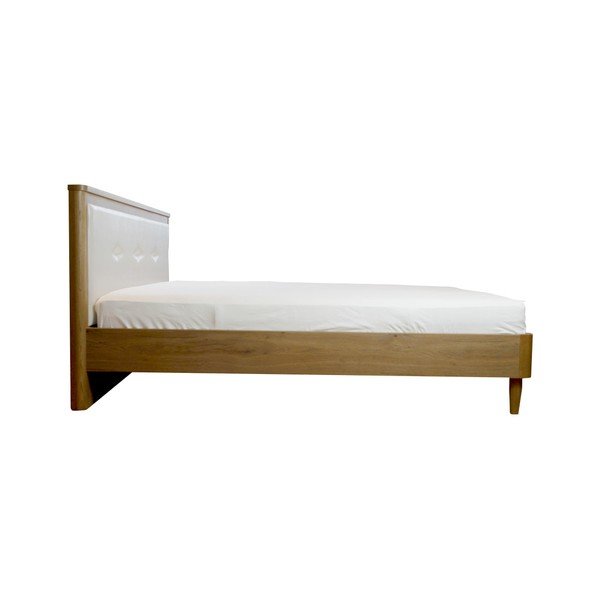 Letto matrimoniale bianco Scandi, 140 x 200 cm - Mazzini Beds-image-2