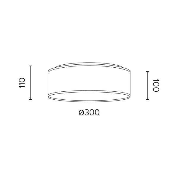 Apparecchio a soffitto in impiallacciatura di noce naturale TSURI M, ⌀ 30 cm Tsuri - Sotto Luce-image-2
