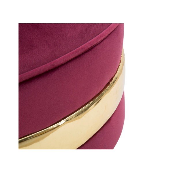 Poltrona imbottita in rosso bordeaux con schienale basso Paris - Mauro Ferretti-image-1