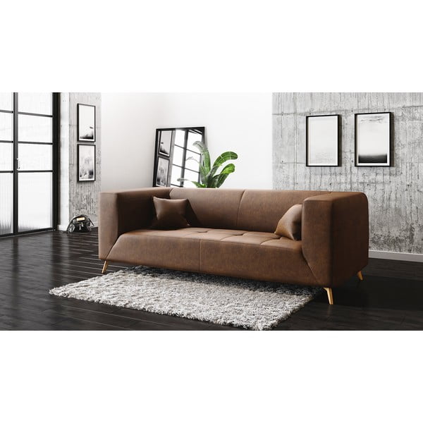 Divano giallo miele , 217 cm Toro - MESONICA-image-1