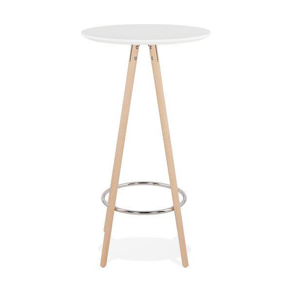 Tavolo da bar bianco, altezza 110 cm Deboo - Kokoon-image-1