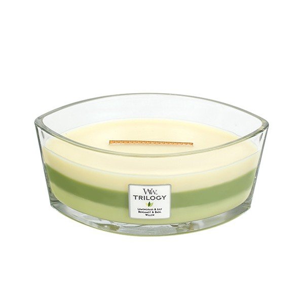 Candela a tre strati Green Oasis, 50 ore di combustione - WoodWick