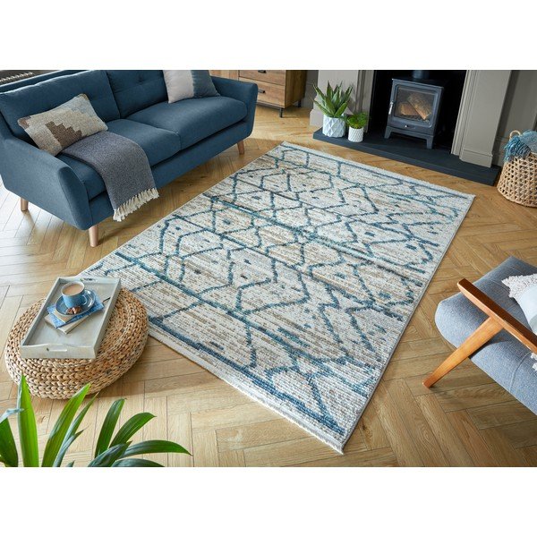 Tappeto beige e blu Neruda, 160 x 214 cm - Flair Rugs-image-4