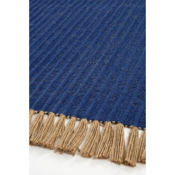 Tappeto blu in misto cotone tessuto a mano 200x300 cm Channa – Jotex-image-3