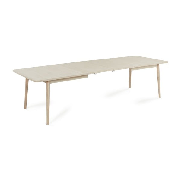 Tavolo da pranzo pieghevole con piano in rovere decorato in colore naturale 100x200 cm Nyborg - Furnhouse-image-2