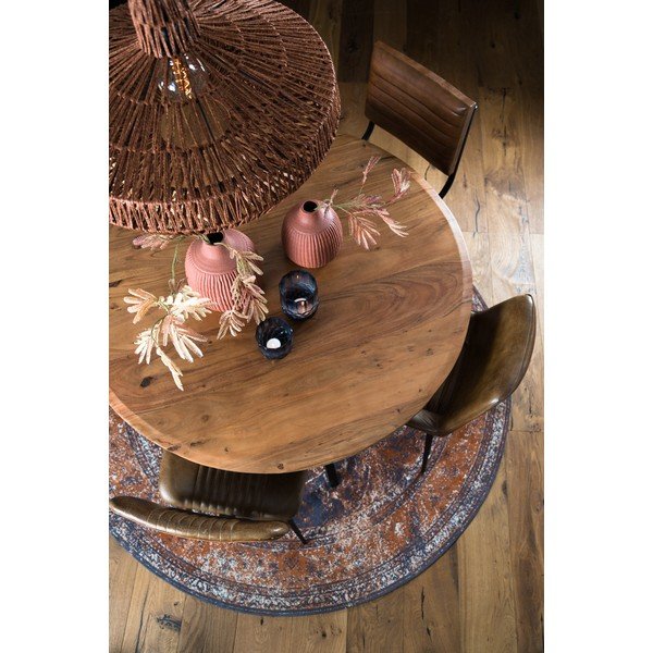 Tavolo da pranzo rotondo con piano in acacia naturale ø 120 cm Mimoso - Light & Living-image-3