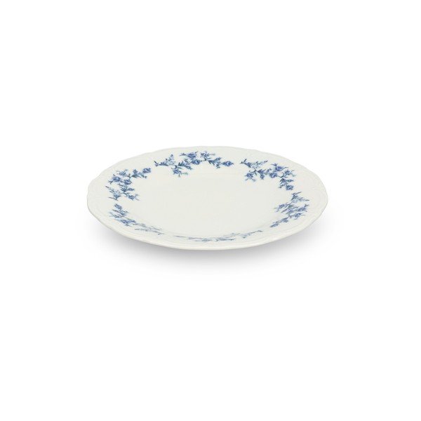 Piatto bianco/blu in porcellana ø 21 cm Retro – BonBistro-image-3