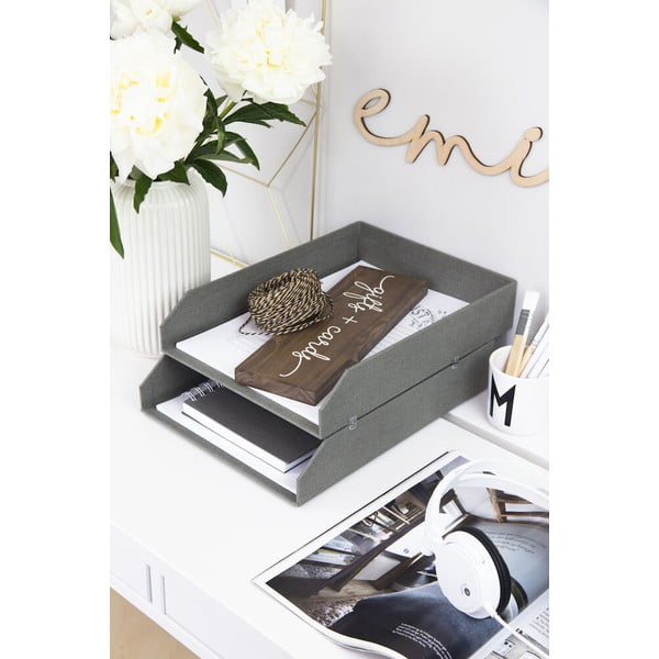 Organizer in cartone per documenti in set da 2 Hakan - Bigso Box of Sweden-image-1