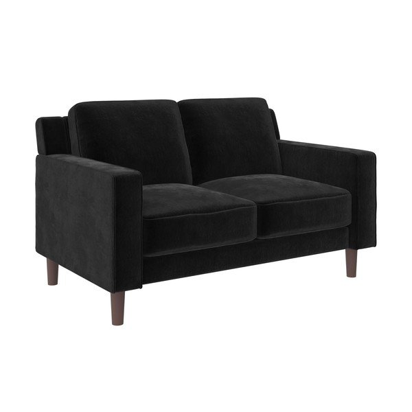 Divano in velluto nero 83 cm Brynn - Støraa-image-2