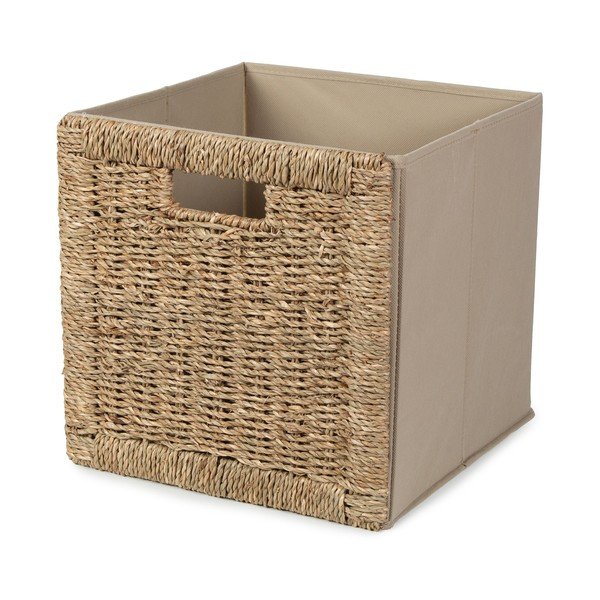 Scatola di colore naturale in erba marina 30x30x30 cm – Compactor-image-1