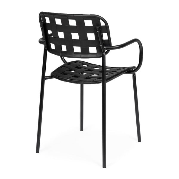 Sedie da esterno in set nere in metallo 4 pz Clover   – Bizzotto-image-3