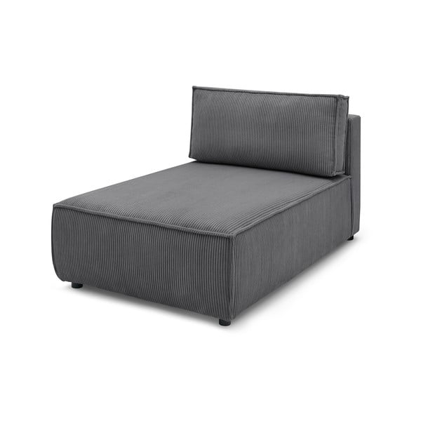 Modulo divano in velluto a coste variabile grigio scuro Nihad modular - Bobochic Paris