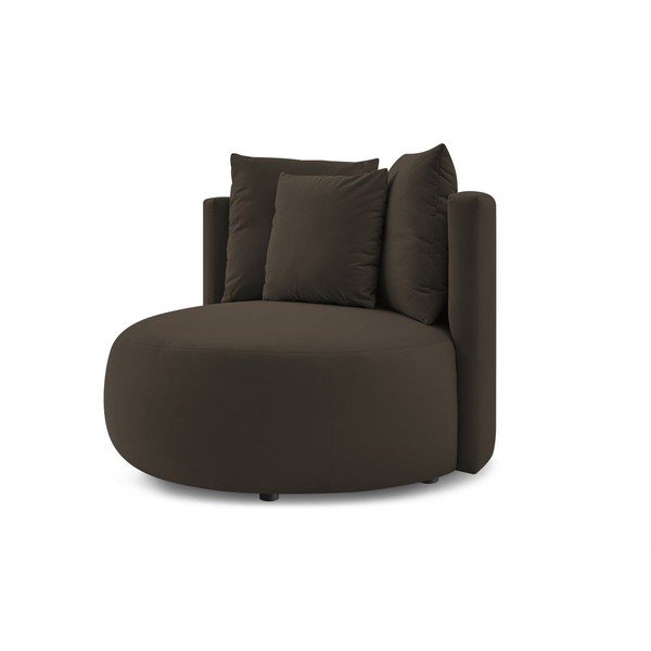 Poltrona marrone con rivestimento in velluto Cesar – Bobochic Paris