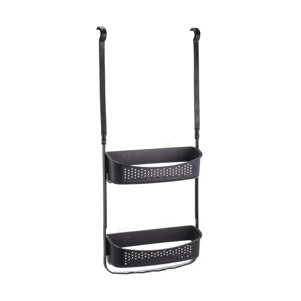 Mensola da bagno da appendere nera opaca in plastica Vesper – douceur d'intérieur-image-3