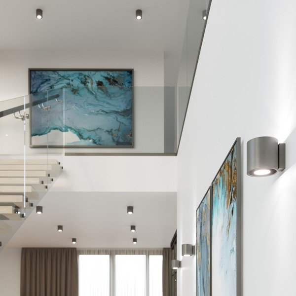 Faretto grigio scuro ø 10 cm Roda – Sollux-image-1