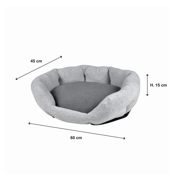 Letto grigio per cani 45x60 cm - Love Story-image-2