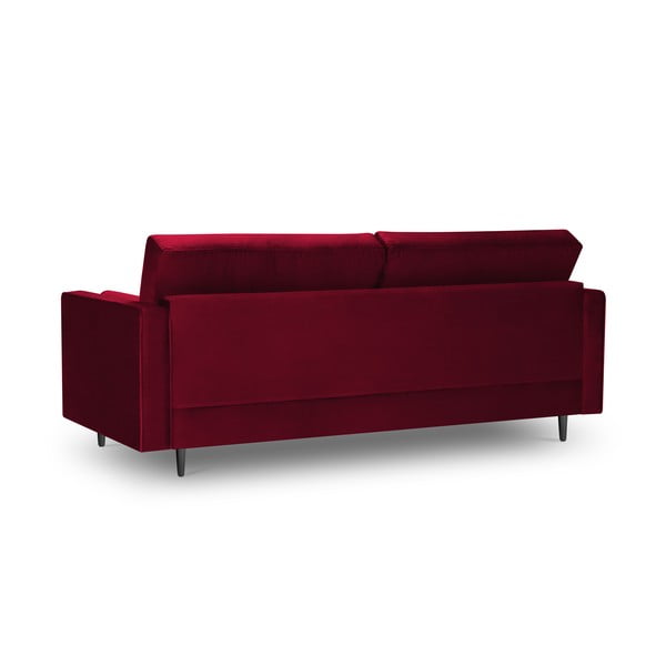 Divano in velluto rosso , 219 cm Santo - Milo Casa-image-4