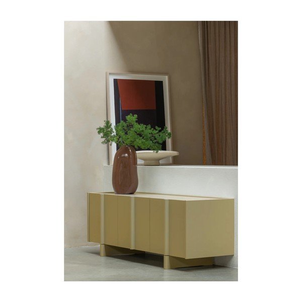 Mobile TV verde in pino massiccio 152x53x46 cm Basu – WOOOD-image-1