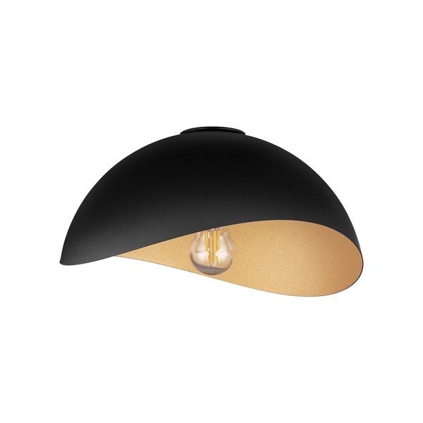 Plafoniera nera opaca/dorata in metallo Opsi – Nova Luce