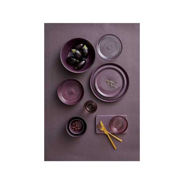 Vassoio da portata in gres viola , 22 x 12,8 cm - Bitz-image-1