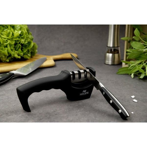 Black Sharpen Affila coltelli a 3 fasi - Nirosta-image-1