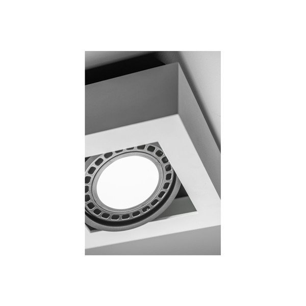 Lampada da soffitto bianca con paralume in metallo 18,5x18,5 cm Loid - GTV-image-1