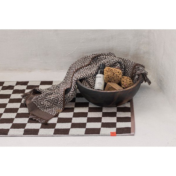 Tappetino da bagno in cotone organico marrone 50x80 cm Retro - Mette Ditmer Denmark-image-1