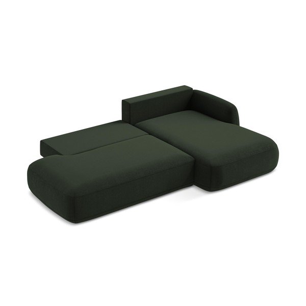 Divano angolare verde scuro allungabile (con penisola a destra/con chaise lounge) Hale – Makamii-image-3