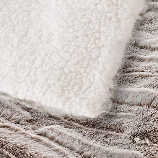 Coperta beige in micropile 180x220 cm Lynx – douceur d'intérieur-image-4