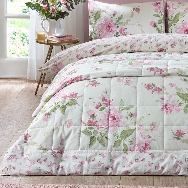 Copriletto con rivestimento trapuntato 220x230 cm Avebury Floral – Catherine Lansfield-image-3