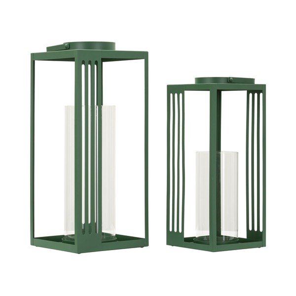 Lanterna in metallo 2 pz (altezza totale 43,5 cm) Linee – Mauro Ferretti-image-2