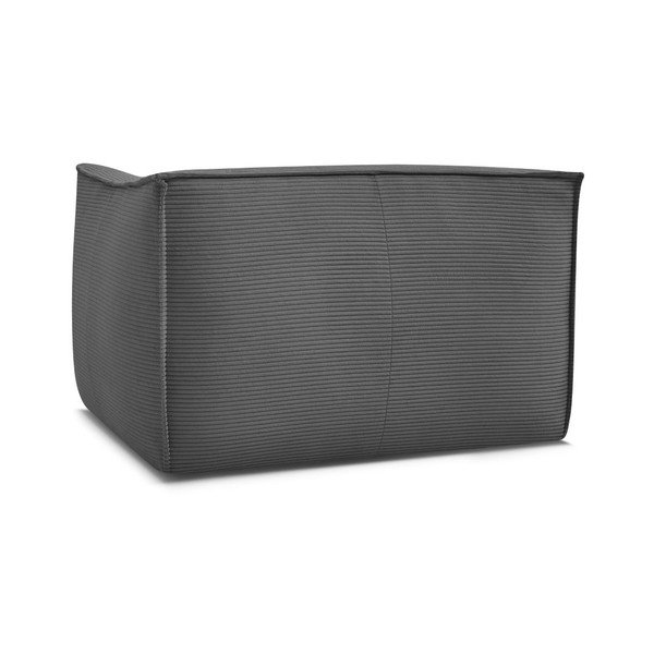 Poltrona grigio scuro con rivestimento in velluto a coste Giorgia – Bobochic Paris-image-4