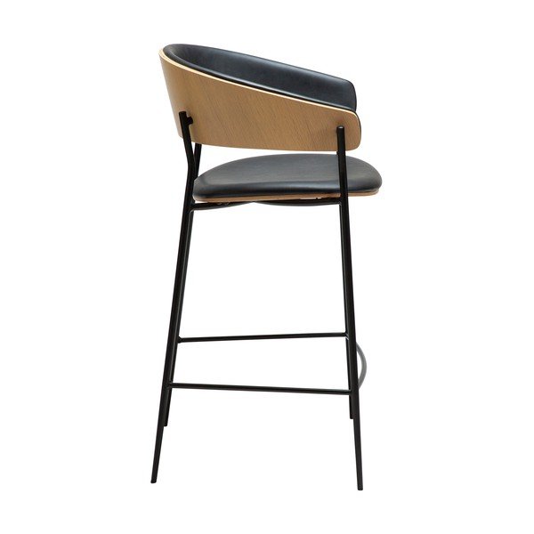 Sgabello da bar nero (altezza della seduta 63,5 cm) Crib – DAN-FORM Denmark-image-2