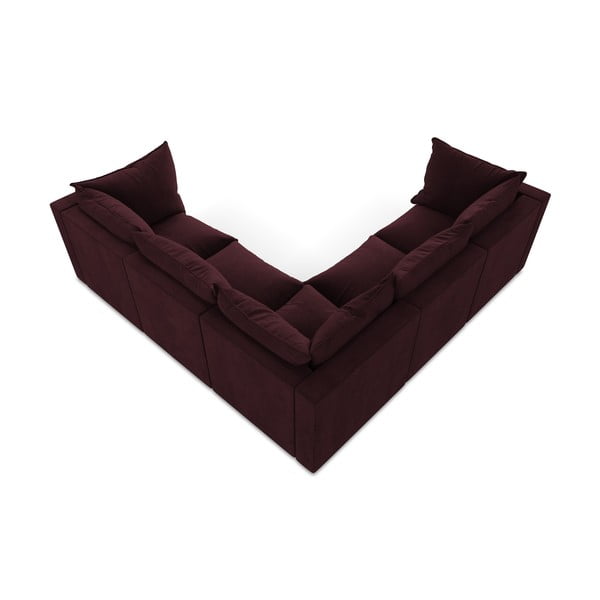 Divano angolare burgundy Manao – Makamii-image-3