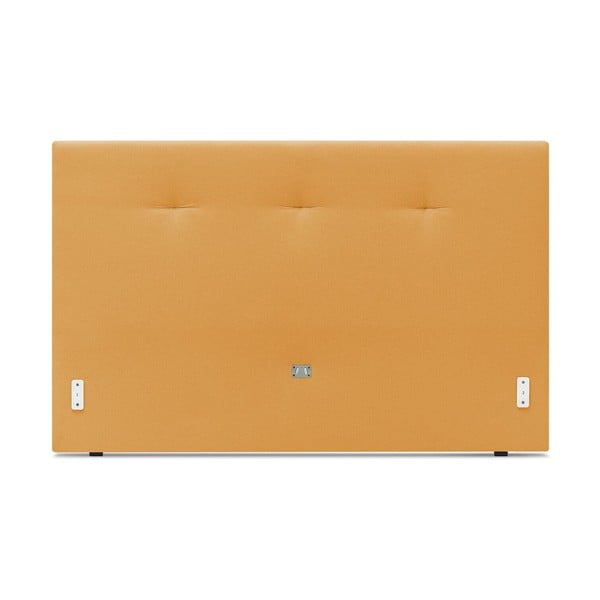 Letto matrimoniale imbottito con griglia 160x200 cm in color senape Tory - Bobochic Paris-image-3