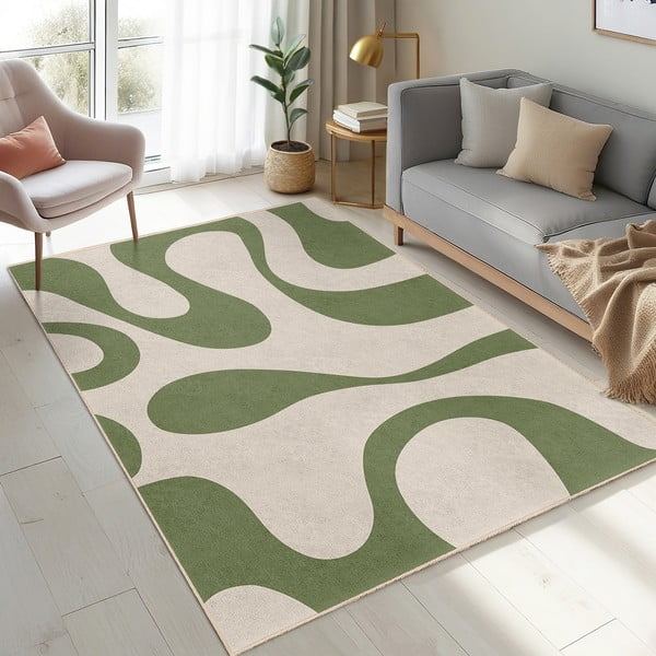 Tappeto verde lavabile 80x150 cm Matcha Latte – Mila Home-image-4