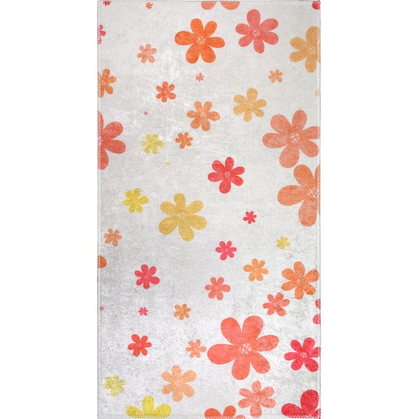 Tappeto per bambini arancione e avorio lavabile 60x100 cm Fall Flowers – Vitaus