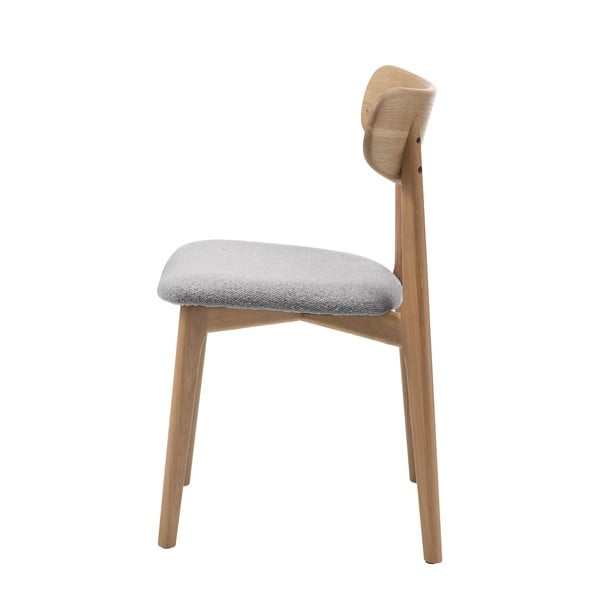 Sedia da pranzo in colore grigio chiaro-naturale Elim - Unique Furniture-image-3