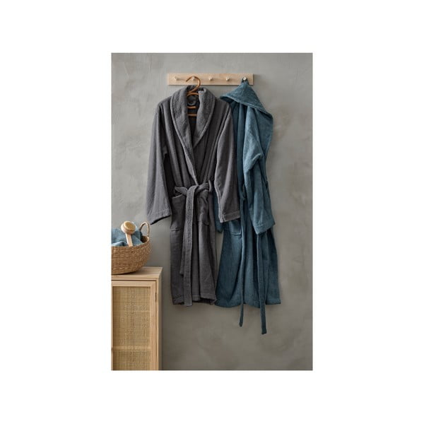 Vestaglia blu in cotone biologico taglia S/M - Södahl-image-4